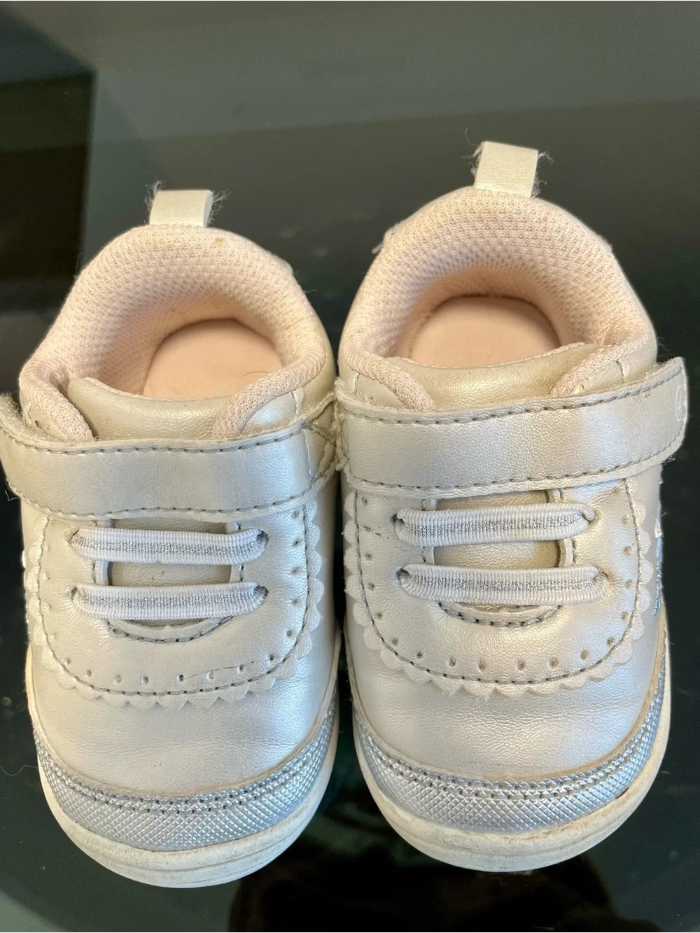 Stride Rite 360 Girls' Metallic Sneakers with Velcro Strap